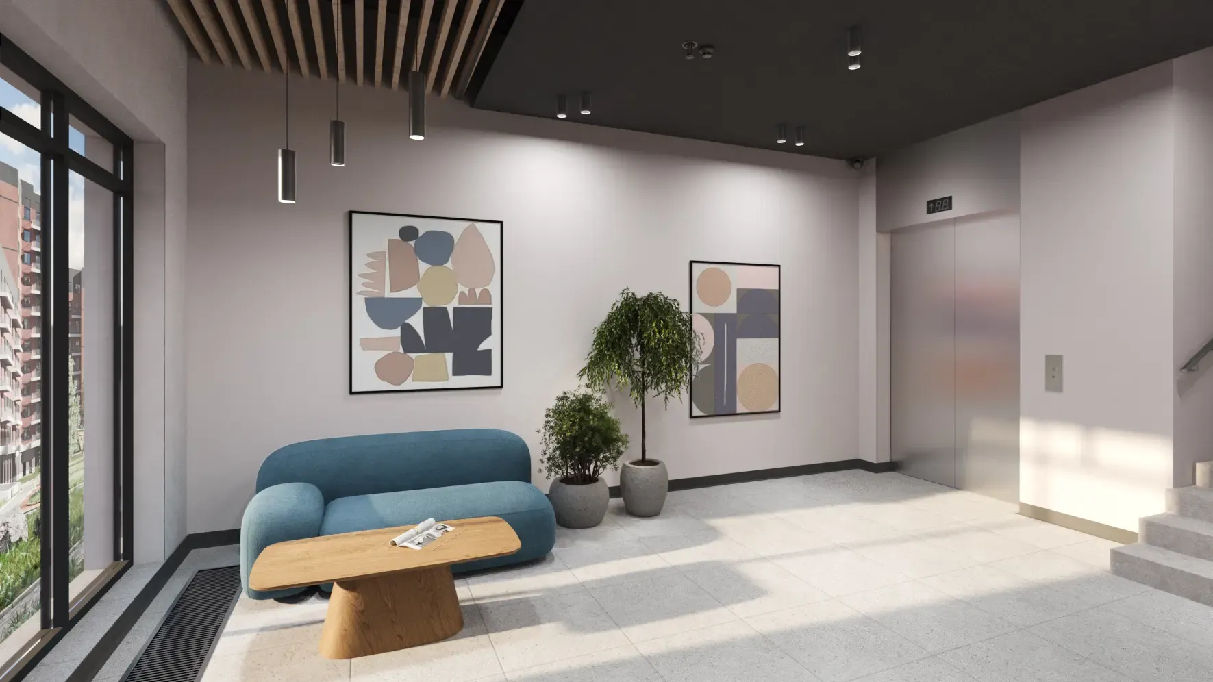 ЖК «Комарово-парк», 1 очередь, Дизайн интерьеров мест общего пользования изображение 5