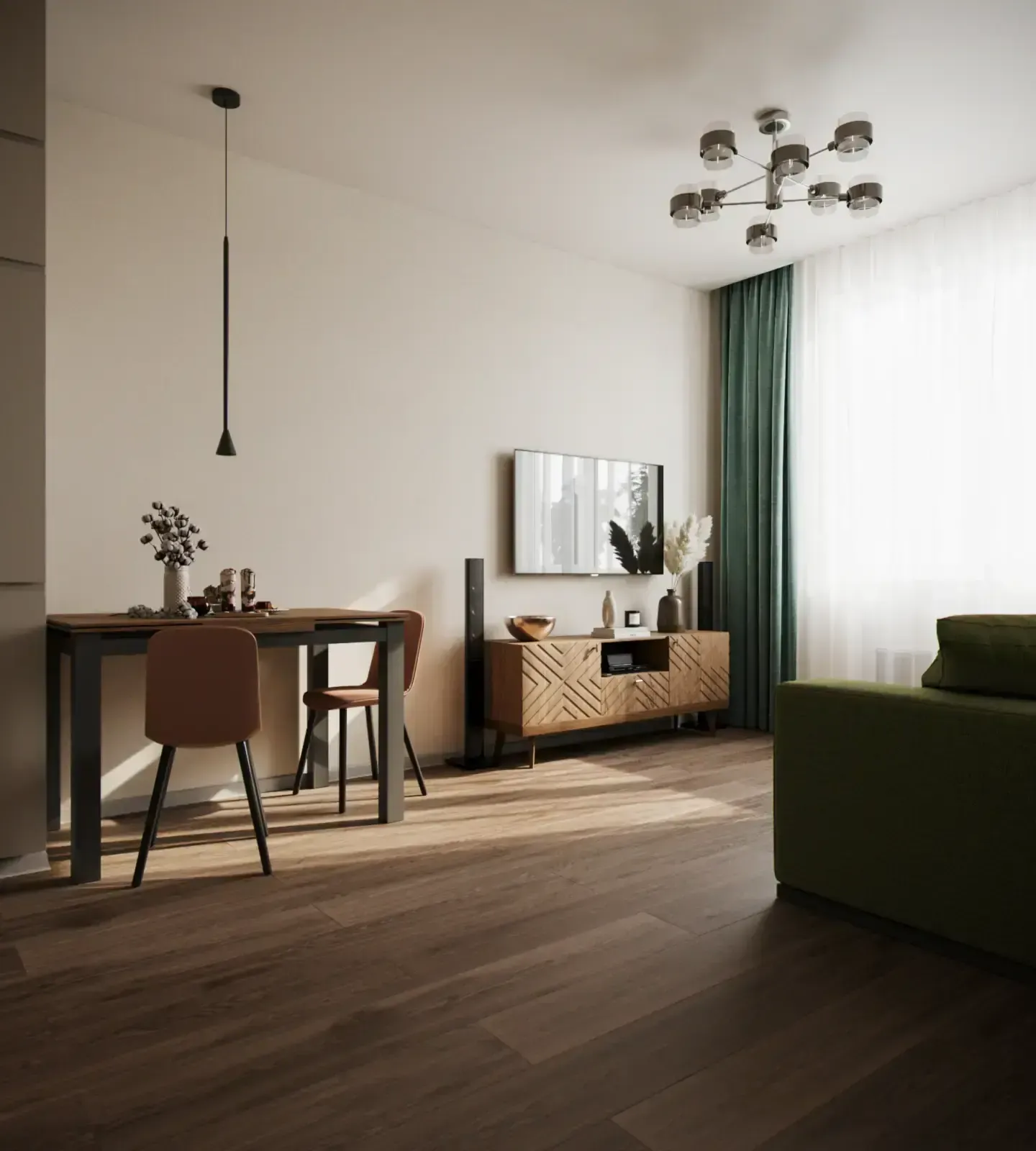 Дизайн интерьера однокомнатной квартиры, Тюмень изображение 3