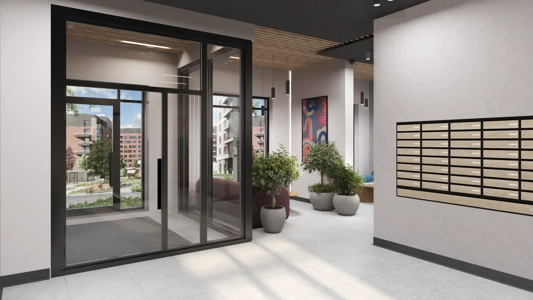 ЖК «Комарово-парк», 1 очередь, Дизайн интерьеров мест общего пользования изображение 1