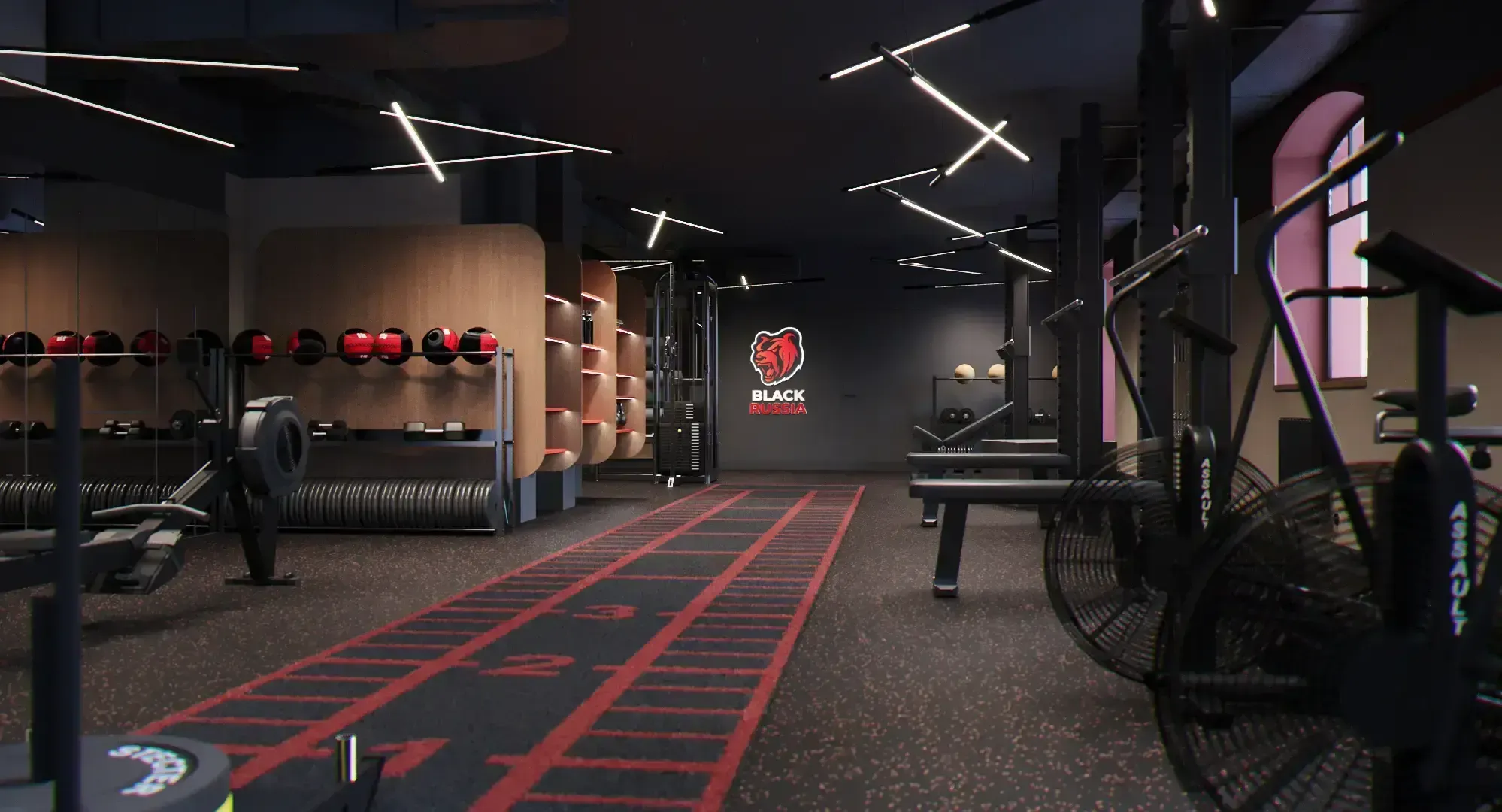 Дизайн интерьера офиса со спортзалом для IT компании изображение 1