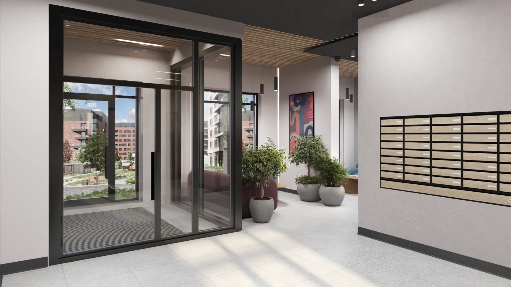 ЖК «Комарово-парк», 1 очередь, Дизайн интерьеров мест общего пользования